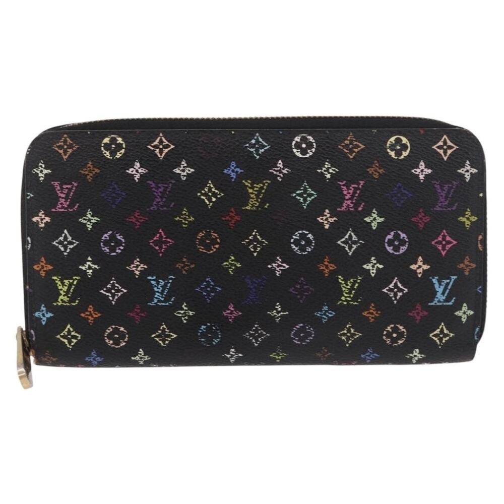 Louis Vuitton Monogram Multicolor Zippy Long Wallet Black
